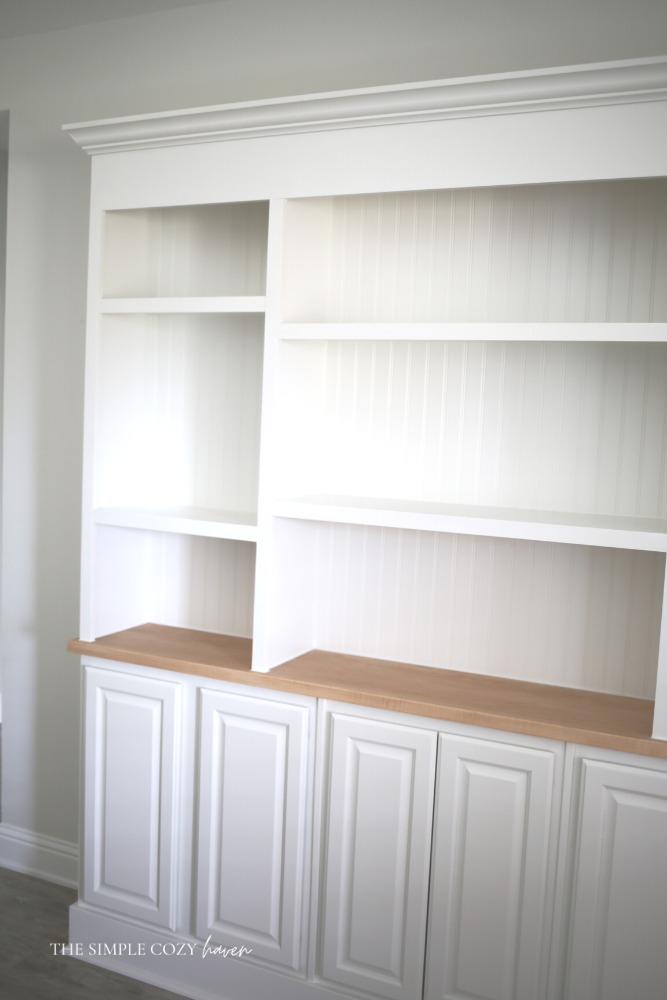 how to: built ins with repurposed cabinets