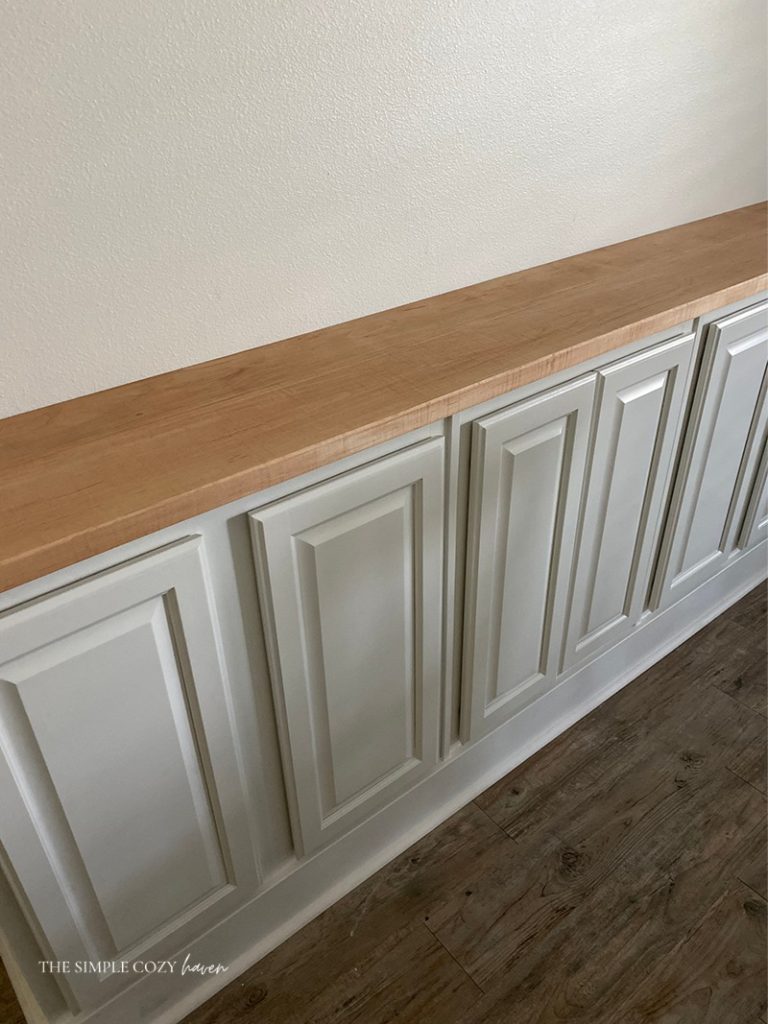 how to: built ins with repurposed cabinets