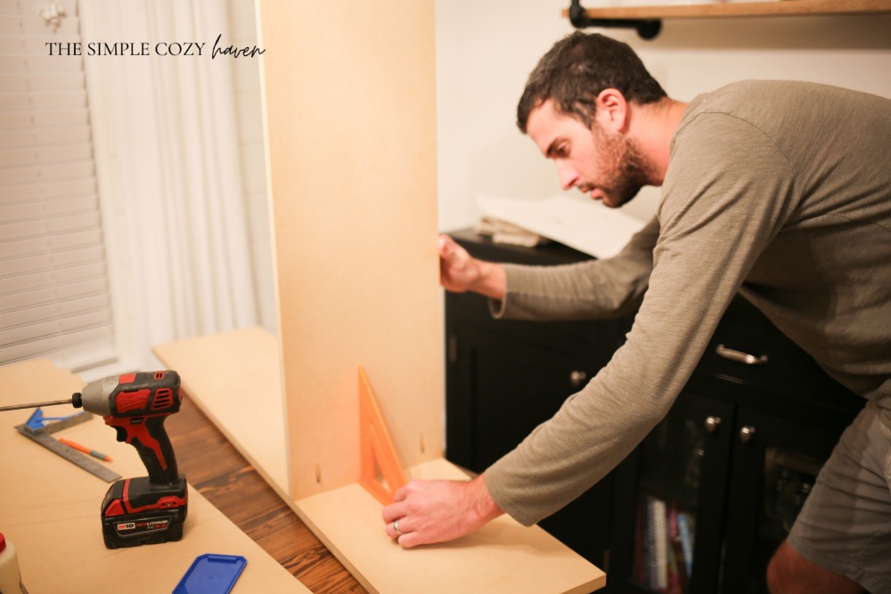 how to: built ins with repurposed cabinets
