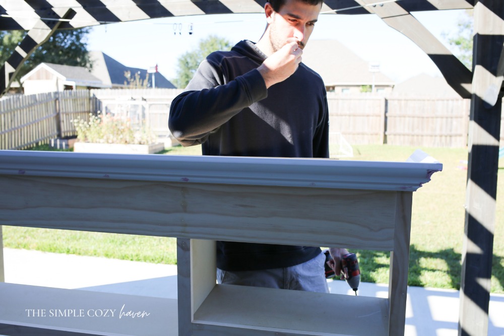 how to: built ins with repurposed cabinets